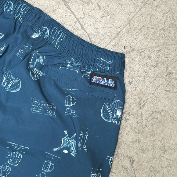 Brand new! Balls Beachwear by Barstool Sports mens volley swimsuit. Size medium - Picture 9 of 10
